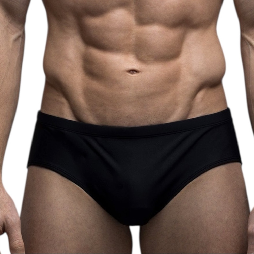Todd Sanfield Men's Black Swim Briefs Designer Swimwear Trunks Size Small